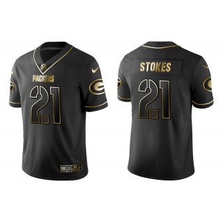 Men's Green Bay Packers Eric Stokes Black Golden Edition Jersey