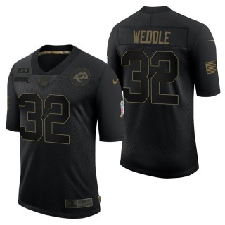 Men's Los Angeles Rams Eric Weddle Black Salute to Service Jersey