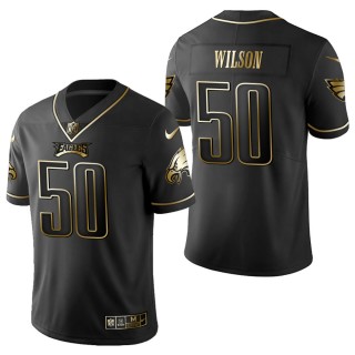 Men's Philadelphia Eagles Eric Wilson Black Golden Edition Jersey