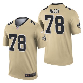 Men's New Orleans Saints Erik McCoy Gold Inverted Legend Jersey