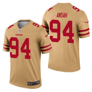Men's San Francisco 49ers Ezekiel Ansah Gold Inverted Legend Jersey