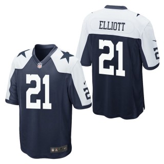 Men's Dallas Cowboys Ezekiel Elliott Navy Alternate Game Jersey