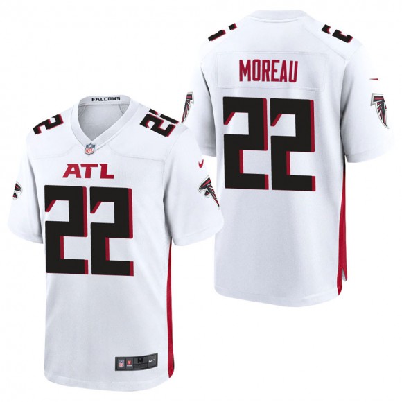 Men's Atlanta Falcons Fabian Moreau White Game Jersey