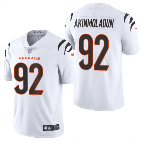 Men's Cincinnati Bengals Freedom Akinmoladun White 2021 Vapor Limited Jersey