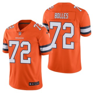 Men's Denver Broncos Garett Bolles Orange Color Rush Limited Jersey