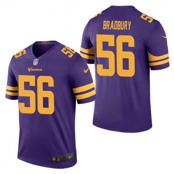 Men's Minnesota Vikings Garrett Bradbury Purple Color Rush Legend Jersey