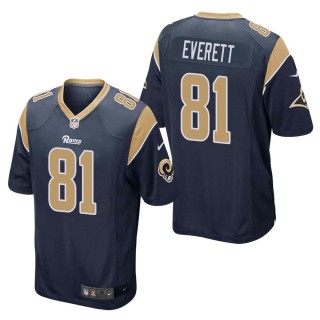 Men's Los Angeles Rams Gerald Everett Navy Game Jersey