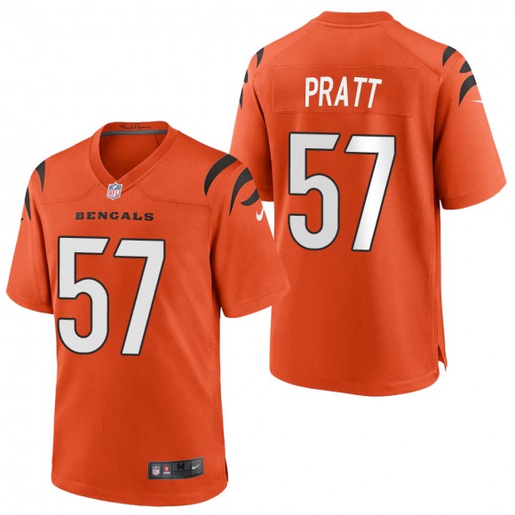 Men's Cincinnati Bengals Germaine Pratt Orange 2021 Game Jersey