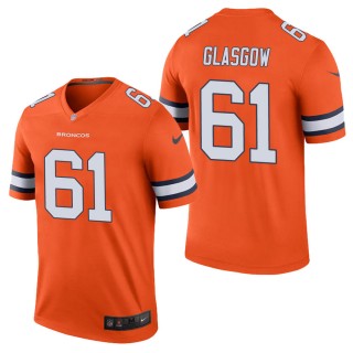 Men's Denver Broncos Graham Glasgow Orange Color Rush Legend Jersey