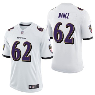 Men's Baltimore Ravens Greg Mancz White Vapor Untouchable Limited Jersey