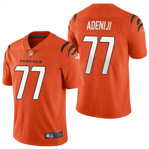 Men's Cincinnati Bengals Hakeem Adeniji Orange 2021 Vapor Limited Jersey