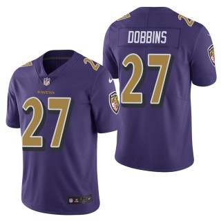 Men's Baltimore Ravens J. K. Dobbins Purple Color Rush Limited Jersey
