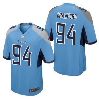 Men's Tennessee Titans Jack Crawford Light Blue Game Jersey