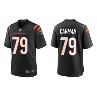 Men's Cincinnati Bengals Jackson Carman Black Game Jersey