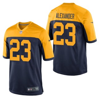 Men's Green Bay Packers Jaire Alexander Navy Throwback Game Jersey