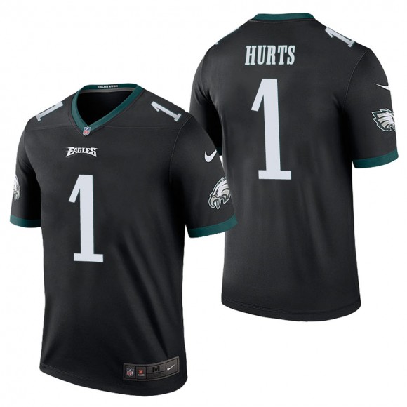 Men's Philadelphia Eagles Jalen Hurts Black Color Rush Legend Jersey