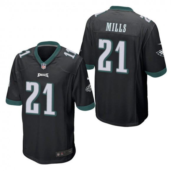 Men's Philadelphia Eagles Jalen Mills Black Game Jersey