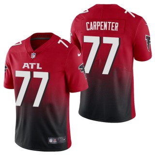 Men's Atlanta Falcons James Carpenter Red 2nd Alternate Vapor Limited Jersey