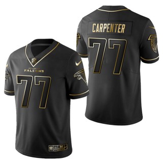 Men's Atlanta Falcons James Carpenter Black Golden Edition Jersey