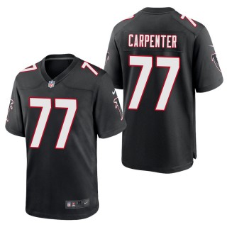 Men's Atlanta Falcons James Carpenter Black Throwback Game Jersey