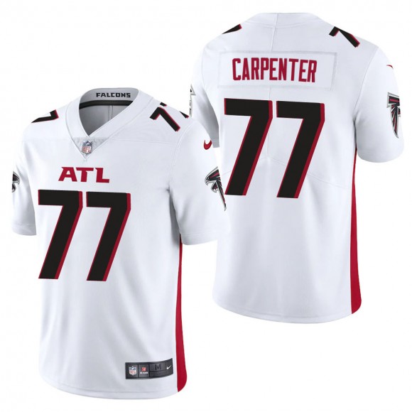 Men's Atlanta Falcons James Carpenter White Vapor Limited Jersey