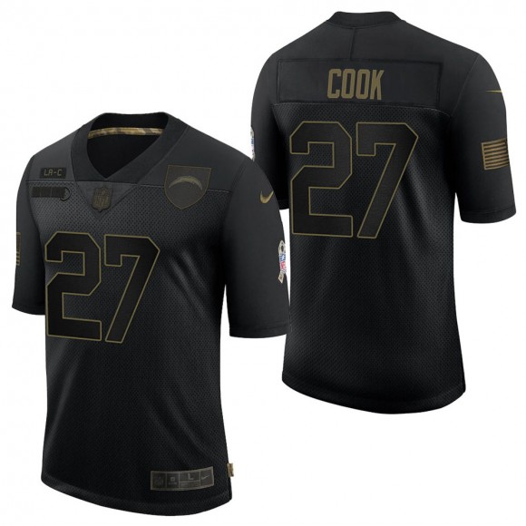 Men's Los Angeles Chargers Jared Cook Black Salute to Service Jersey