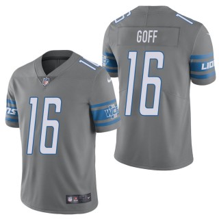 Men's Detroit Lions Jared Goff Steel Color Rush Limited Jersey