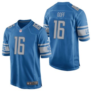 Men's Detroit Lions Jared Goff Blue Game Jersey