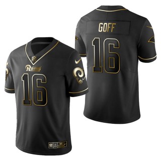 Men's Los Angeles Rams Jared Goff Black Golden Edition Jersey