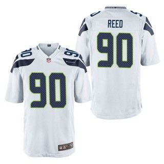 Men's Seattle Seahawks Jarran Reed White Game Jersey