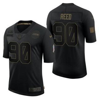 Men's Seattle Seahawks Jarran Reed Black Salute to Service Jersey