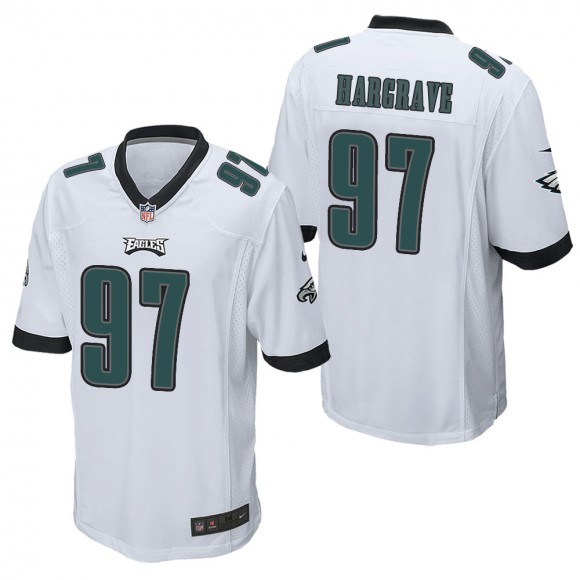 Men's Philadelphia Eagles Javon Hargrave White Game Jersey