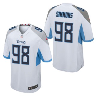 Men's Tennessee Titans Jeffery Simmons White Game Jersey