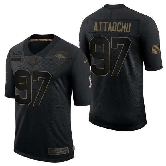 Men's Denver Broncos Jeremiah Attaochu Black Salute to Service Jersey