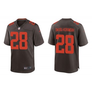 Men's Cleveland Browns Jeremiah Owusu-Koramoah Brown Alternate Game Jersey