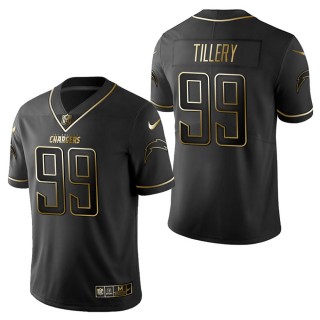 Men's Los Angeles Chargers Jerry Tillery Black Golden Edition Jersey