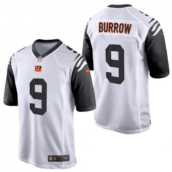 Men's Cincinnati Bengals Joe Burrow White 2021 Alternate Game Jersey