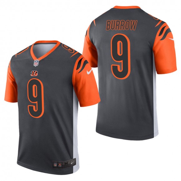 Men's Cincinnati Bengals Joe Burrow Silver Inverted Legend Jersey