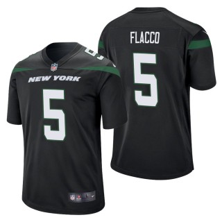 Men's New York Jets Joe Flacco Black Game Jersey