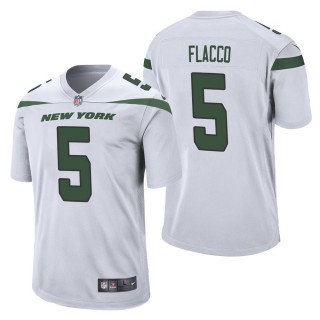 Men's New York Jets Joe Flacco White Game Jersey