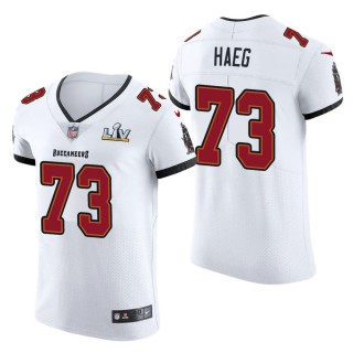 Men's Tampa Bay Buccaneers Joe Haeg White Super Bowl LV Jersey