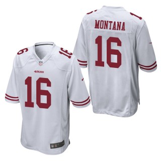 Men's San Francisco 49ers Joe Montana White Game Jersey