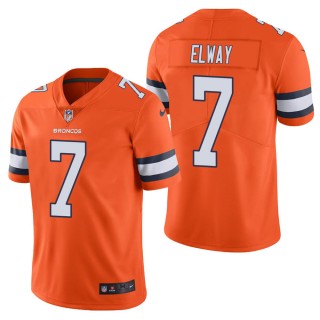 Men's Denver Broncos John Elway Orange Color Rush Limited Jersey