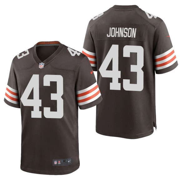 Men's Cleveland Browns John Johnson Brown Game Jersey