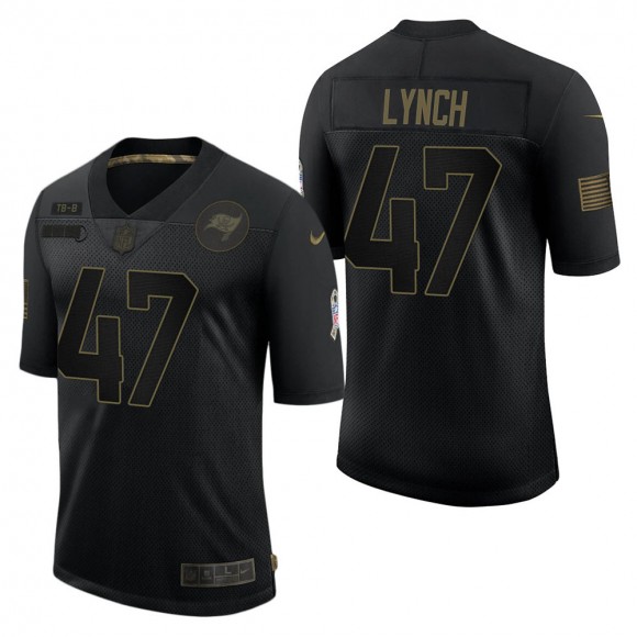 Men's Tampa Bay Buccaneers John Lynch Black Salute to Service Jersey