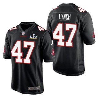 Men's Tampa Bay Buccaneers John Lynch Black Super Bowl LV Jersey