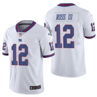 Men's New York Giants John Ross III White Color Rush Limited Jersey