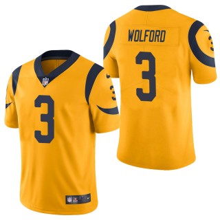 Men's Los Angeles Rams John Wolford Gold Color Rush Limited Jersey