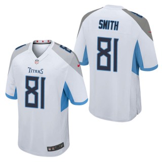 Men's Tennessee Titans Jonnu Smith White Game Jersey