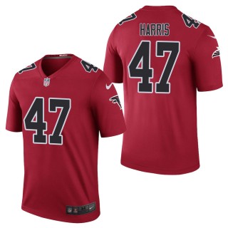 Men's Atlanta Falcons Josh Harris Red Color Rush Legend Jersey